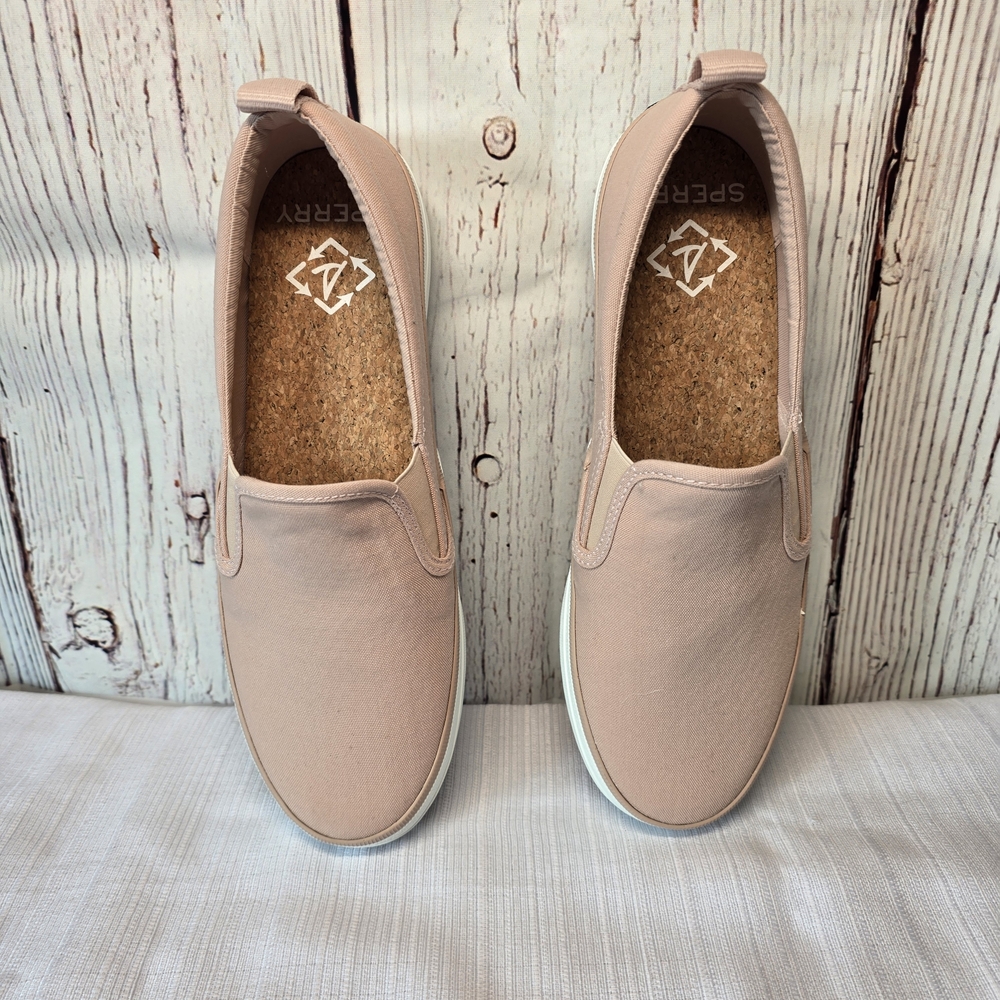 New Sperry Pink Gore SeaCycled Slip-On Sneakers Boat Shoes 7.5 Coastal Summer - Picture 7 of 8